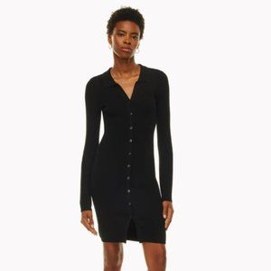 Aritzia Cove Midi Sweater Dress Black XS
